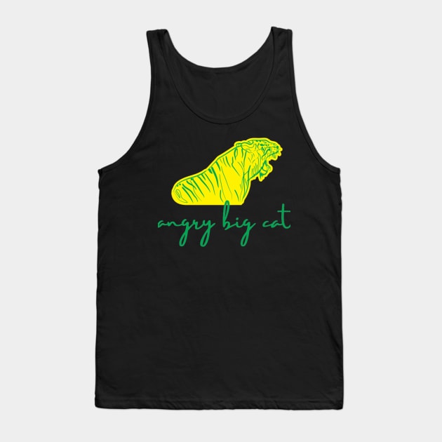 Angry Big Cat Tank Top by Artistic Design